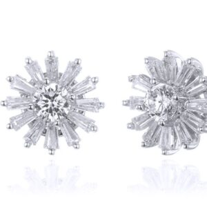 SE31257, Ladies' Moissanite Ring, S925, Rhodium Plated, White, 1.69g