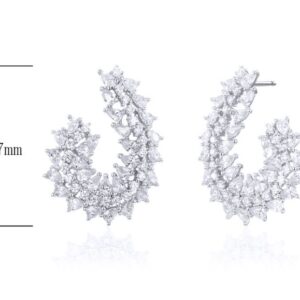 SE22686, Ladies' Moissanite Ring, S925, Rhodium Plated, White, 6.54g