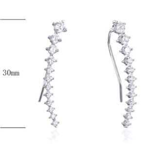 SE26094, Ladies' Moissanite Ring, S925, Rhodium Plated, White, 2.35g