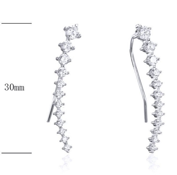 SE26094, Ladies' Moissanite Ring, S925, Rhodium Plated, White, 2.35g