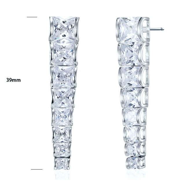 SE14355, Ladies' Moissanite Ring, S925, Rhodium Plated, White, 9.08g