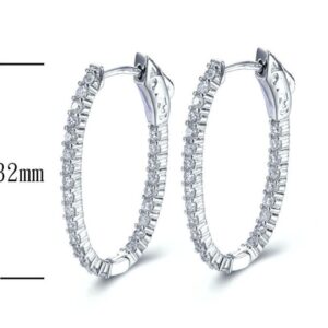 SE17472, Ladies' Moissanite Ring, S925, Rhodium Plated, White, 4.66g