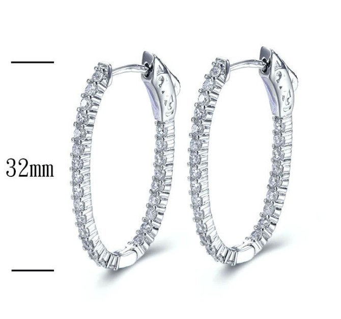 SE17472, Ladies' Moissanite Ring, S925, Rhodium Plated, White, 4.66g