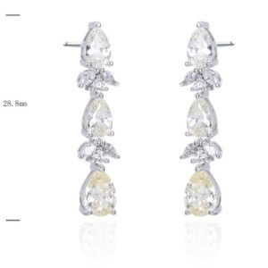 SE43739, Ladies' Moissanite Ring, S925, Rhodium Plated, White, 3.68g