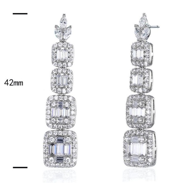 SE19553, Ladies' Moissanite Ring, S925, Rhodium Plated, White, 7.86g