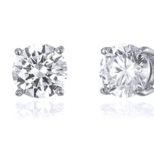 SE26128, Ladies' Moissanite Ring, S925, Rhodium Plated, White, 1.7g