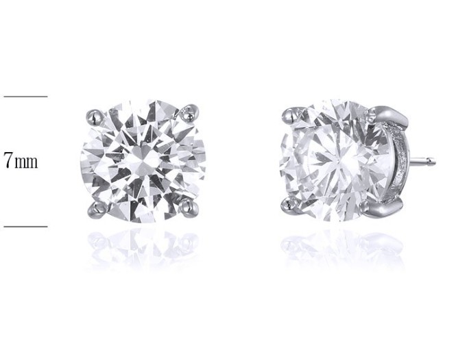 SE26128, Ladies' Moissanite Ring, S925, Rhodium Plated, White, 1.7g
