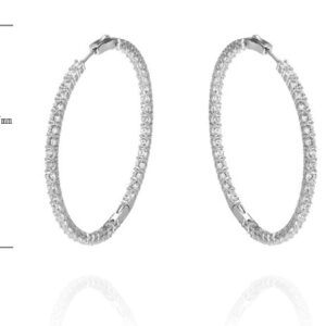 SE38455, Ladies' Moissanite Ring, S925, Rhodium Plated, White, 16.3g