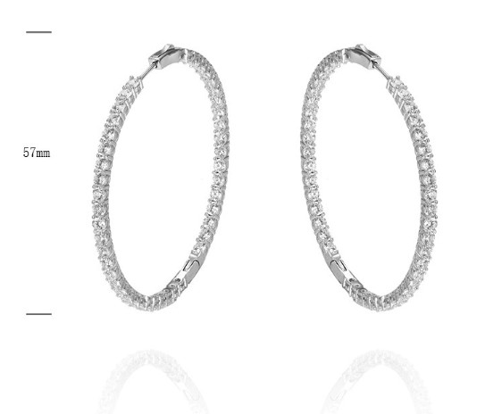 SE38455, Ladies' Moissanite Ring, S925, Rhodium Plated, White, 16.3g