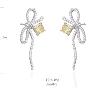 SE49678, Ladies' Moissanite Ring, S925, Rhodium Plated, White, 3.91g