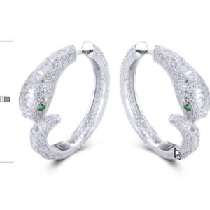 SE24313, Ladies' Moissanite Ring, S925, Rhodium Plated, White, 11.5g