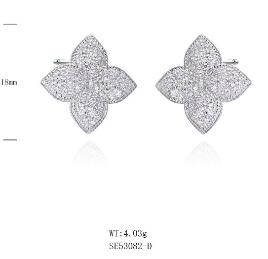 SE53082, Ladies' Moissanite Ring, S925, Rhodium Plated, White, 4.2g