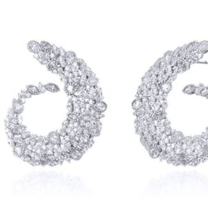 SE27929, Ladies' Moissanite Ring, S925, Rhodium Plated, White, 9.7g