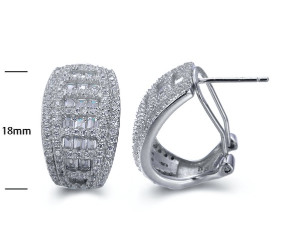 SE15257, Ladies' Moissanite Ring, S925, Rhodium Plated, White, 6.28g
