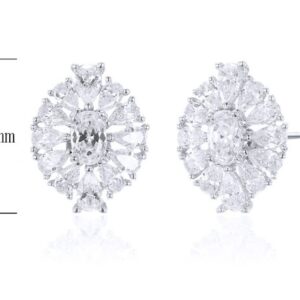 SE22217, Ladies' Moissanite Ring, S925, Rhodium Plated, White, 3.79g