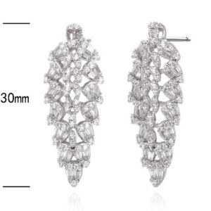 SE31967, Ladies' Moissanite Ring, S925, Rhodium Plated, White, 5.82g