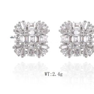 SE46111, Ladies' Moissanite Ring, S925, Rhodium Plated, White, 2.42g