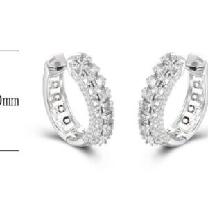 SE24602, Ladies' Moissanite Ring, S925, Rhodium Plated, White, 5.18g