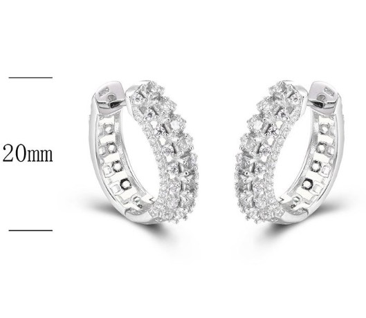 SE24602, Ladies' Moissanite Ring, S925, Rhodium Plated, White, 5.18g