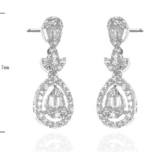 SE42101, Ladies' Moissanite Ring, S925, Rhodium Plated, White, 2.39g
