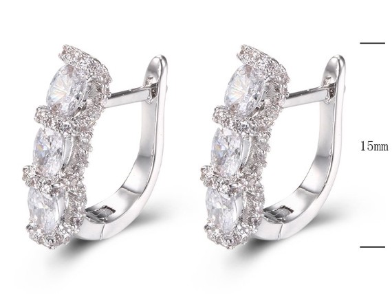 SE18581, Ladies' Moissanite Ring, S925, Rhodium Plated, White, 3.2g