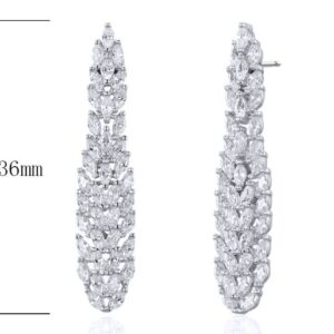 SE22607, Ladies' Moissanite Ring, S925, Rhodium Plated, White, 5.96g