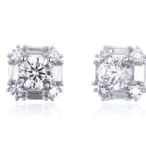 SE24912, Ladies' Moissanite Ring, S925, Rhodium Plated, White, 2.01g