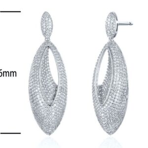SE18984, Ladies' Moissanite Ring, S925, Rhodium Plated, White, 4.6g