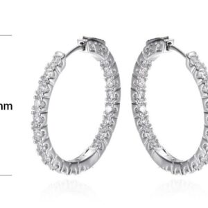 SE35093, Ladies' Moissanite Ring, S925, Rhodium Plated, White, 8.44g