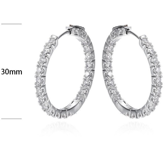 SE35093, Ladies' Moissanite Ring, S925, Rhodium Plated, White, 8.44g