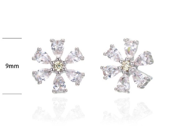 SE34459, Ladies' Moissanite Ring, S925, Rhodium Plated, White, 1.17g