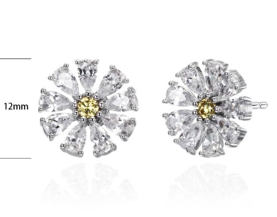 SE34460, Ladies' Moissanite Ring, S925, Rhodium Plated, White, 2.53g