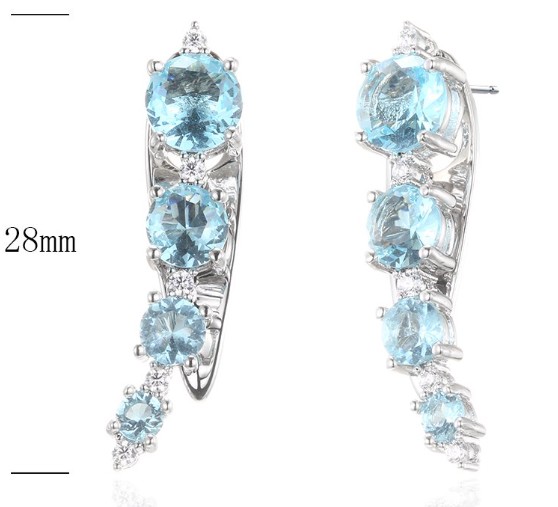 SE30558, Ladies' Moissanite Ring, S925, Rhodium Plated, White, 4.93g