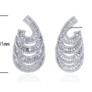 SE20872, Ladies' Moissanite Ring, S925, Rhodium Plated, White, 9.08g