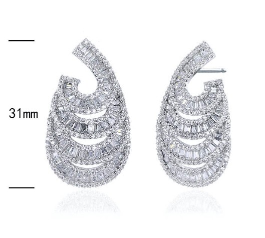 SE20872, Ladies' Moissanite Ring, S925, Rhodium Plated, White, 9.08g