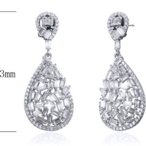 SE25916, Ladies' Moissanite Ring, S925, Rhodium Plated, White, 6.37g