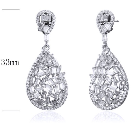 SE25916, Ladies' Moissanite Ring, S925, Rhodium Plated, White, 6.37g