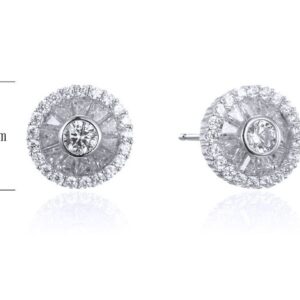 SE26017, Ladies' Moissanite Ring, S925, Rhodium Plated, White, 2.4g
