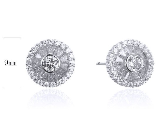 SE26017, Ladies' Moissanite Ring, S925, Rhodium Plated, White, 2.4g