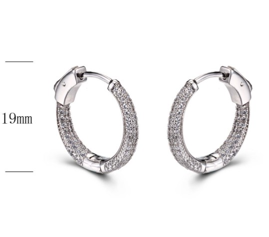 SE19989, Ladies' Moissanite Ring, S925, Rhodium Plated, White, 4.34g