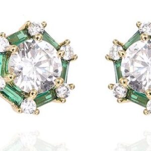 SE38526, Ladies' Moissanite Earring, S925, Rhodium Plated, White, 3.91g