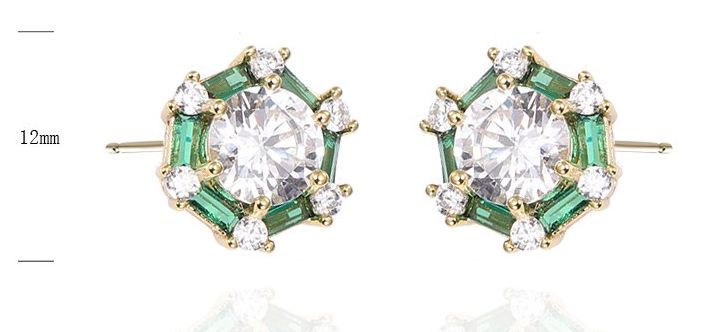 SE38526, Ladies' Moissanite Earring, S925, Rhodium Plated, White, 3.91g