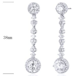 SE21550, Ladies' Moissanite Ring, S925, Rhodium Plated, White, 4.85g