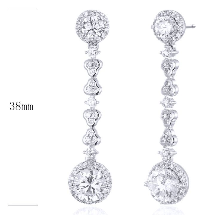 SE21550, Ladies' Moissanite Ring, S925, Rhodium Plated, White, 4.85g