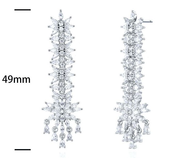 SE18987, Ladies' Moissanite Ring, S925, Rhodium Plated, White, 10.4g
