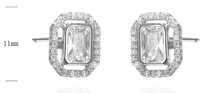 SE39369, Ladies' Moissanite Ring, S925, Rhodium Plated, White, 2.3g