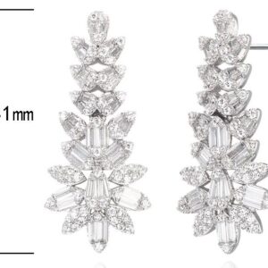 SE31985, Ladies' Moissanite Ring, S925, Rhodium Plated, White, 6.51g
