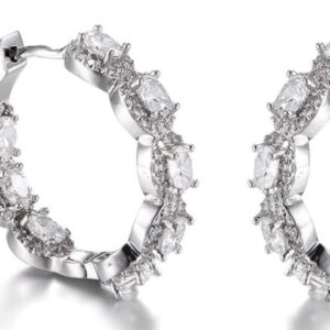 SE19894, Ladies' Moissanite Ring, S925, Rhodium Plated, White, 7.89g