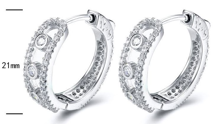 SE20083, Ladies' Moissanite Ring, S925, Rhodium Plated, White, 6.62g