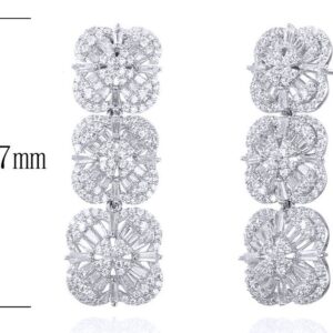 SE28249, Ladies' Moissanite Ring, S925, Rhodium Plated, White, 8.78g